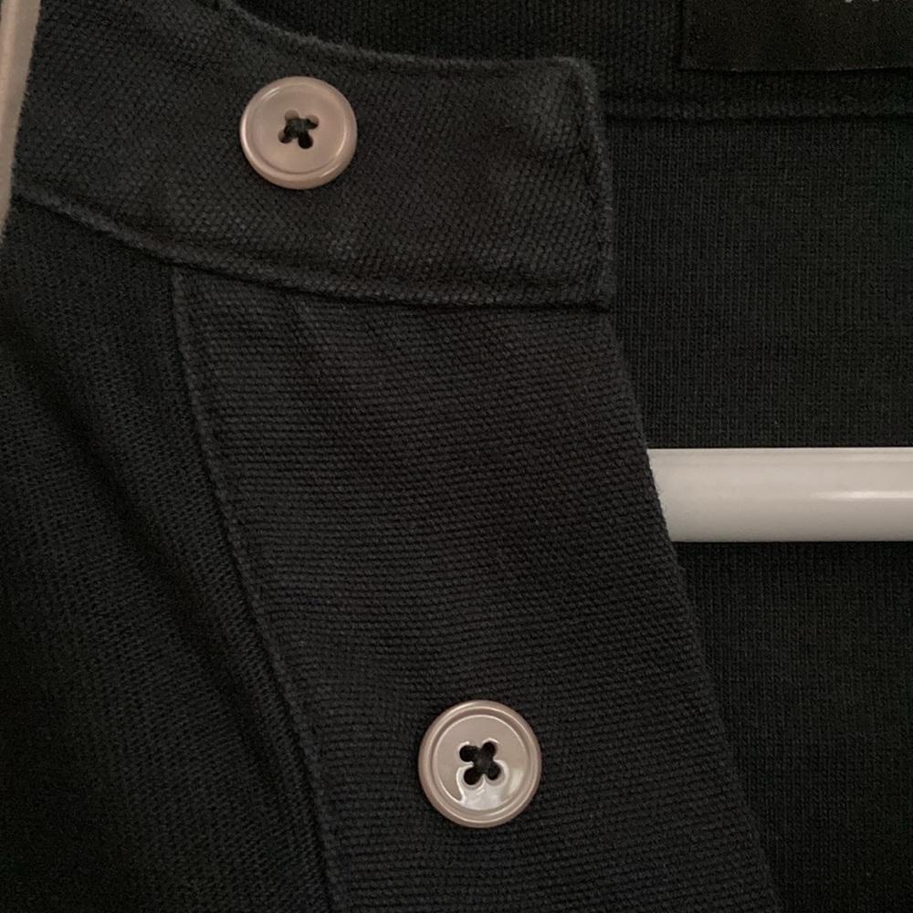 Theory sz XL cotton longsleeve tshirt hoodie 2 buttons LIKE NEW dark navy blue - Picture 4 of 12